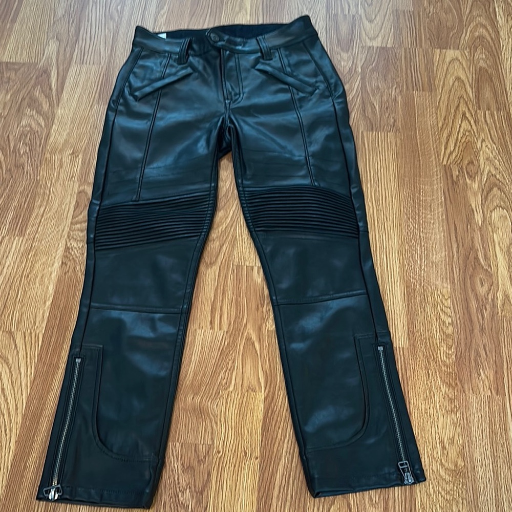 Gap vegan leather moto pants